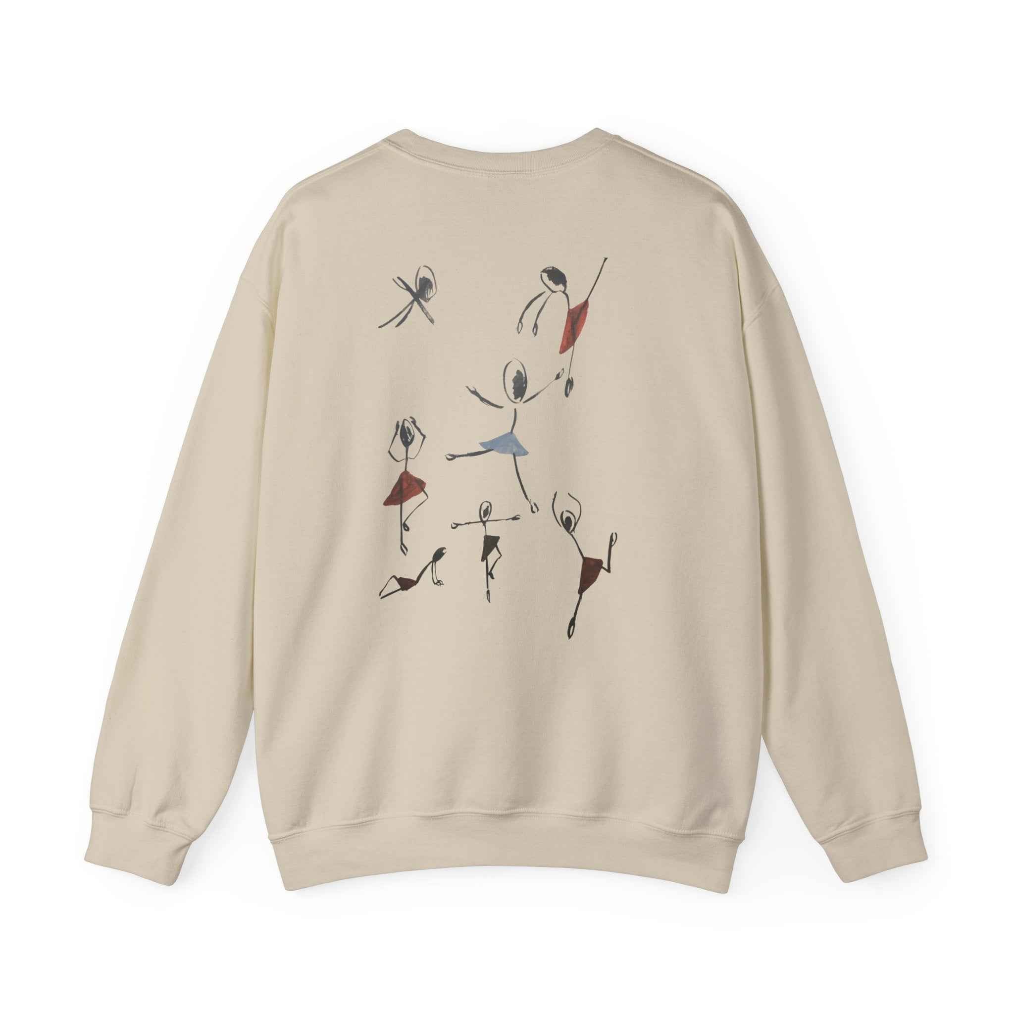 Ballet Dancers Crewneck Sweatshirt — Minimal Sketch Dance Graphic