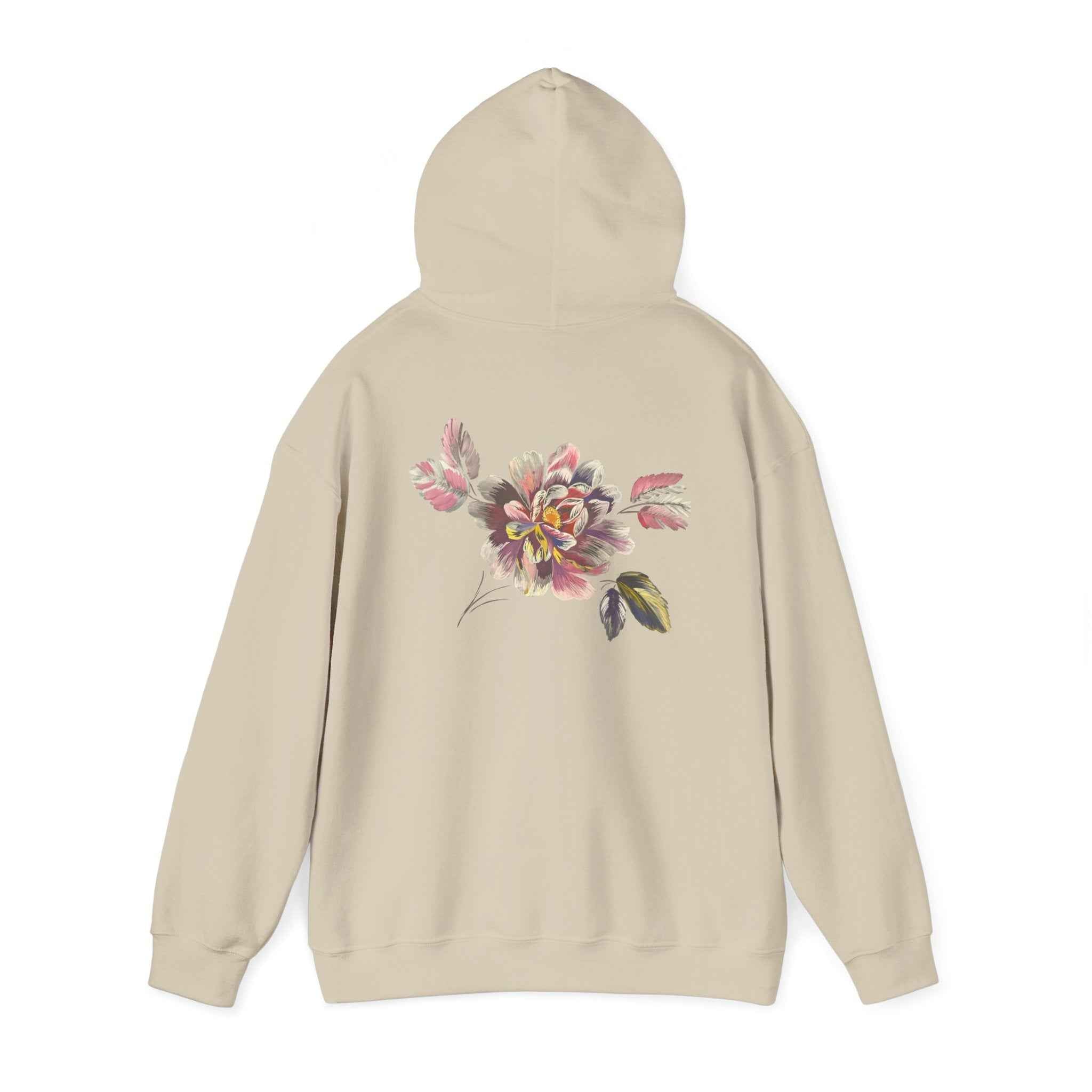 Floral Vintage Rose Hoodie — Watercolor Garden Sweatshirt