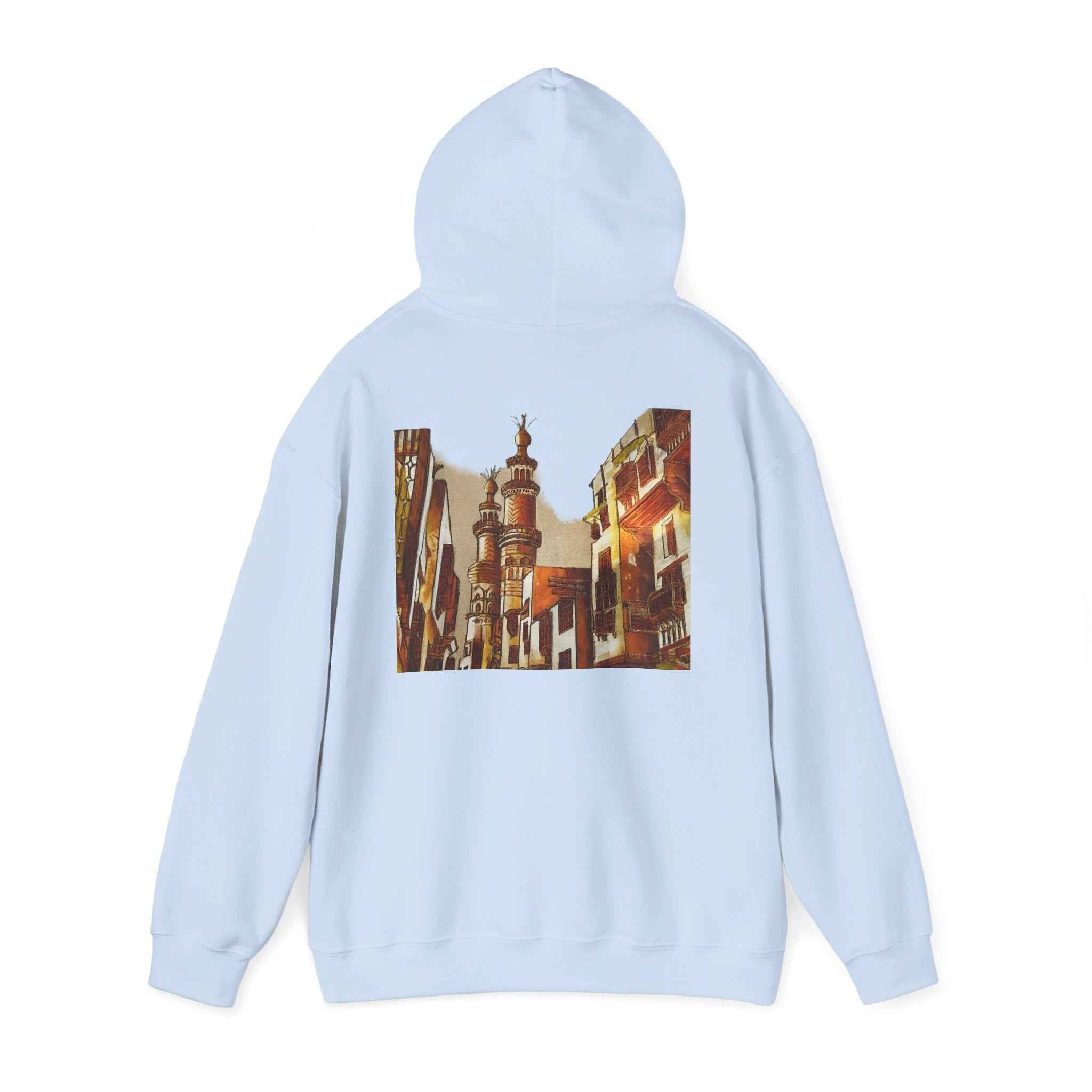 Graphic Hoodie — Vintage Egyptian Street Print — NL