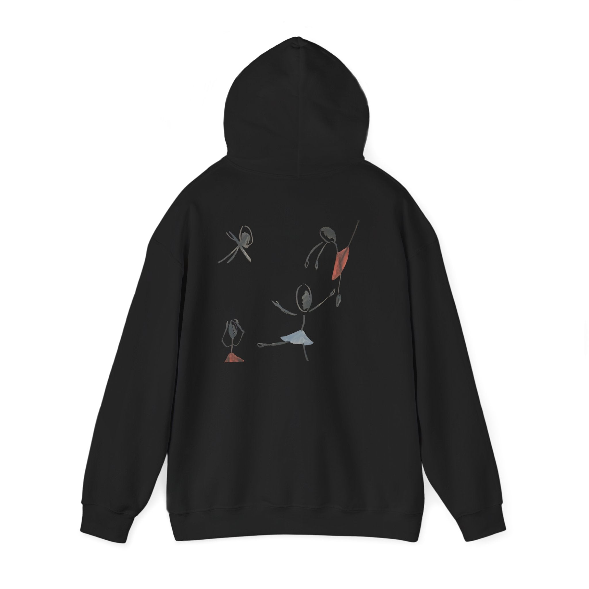 Sweat à Capuche Minimaliste Dance Crew — Motif Silhouette Ballerine Abstraite