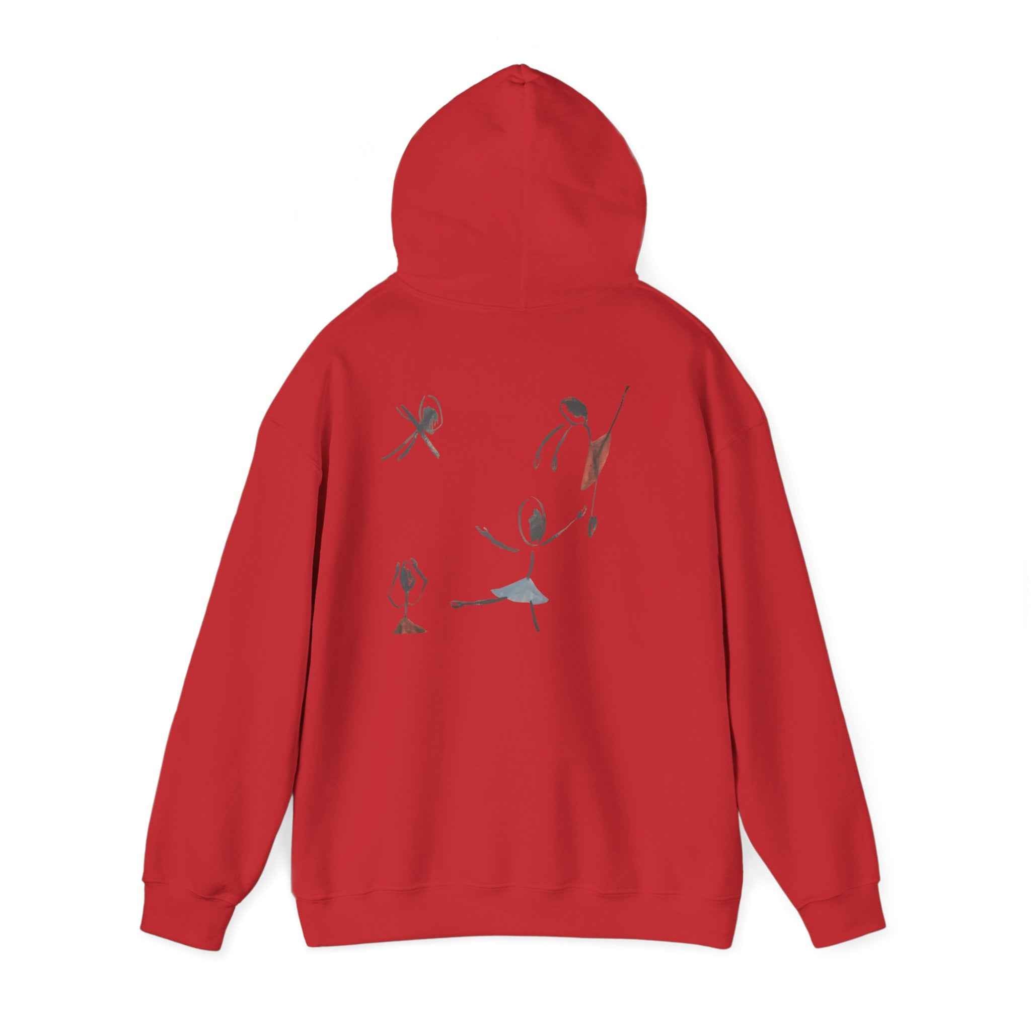 Minimalist Dance Crew Hoodie — Abstract Ballerina Silhouette Graphic