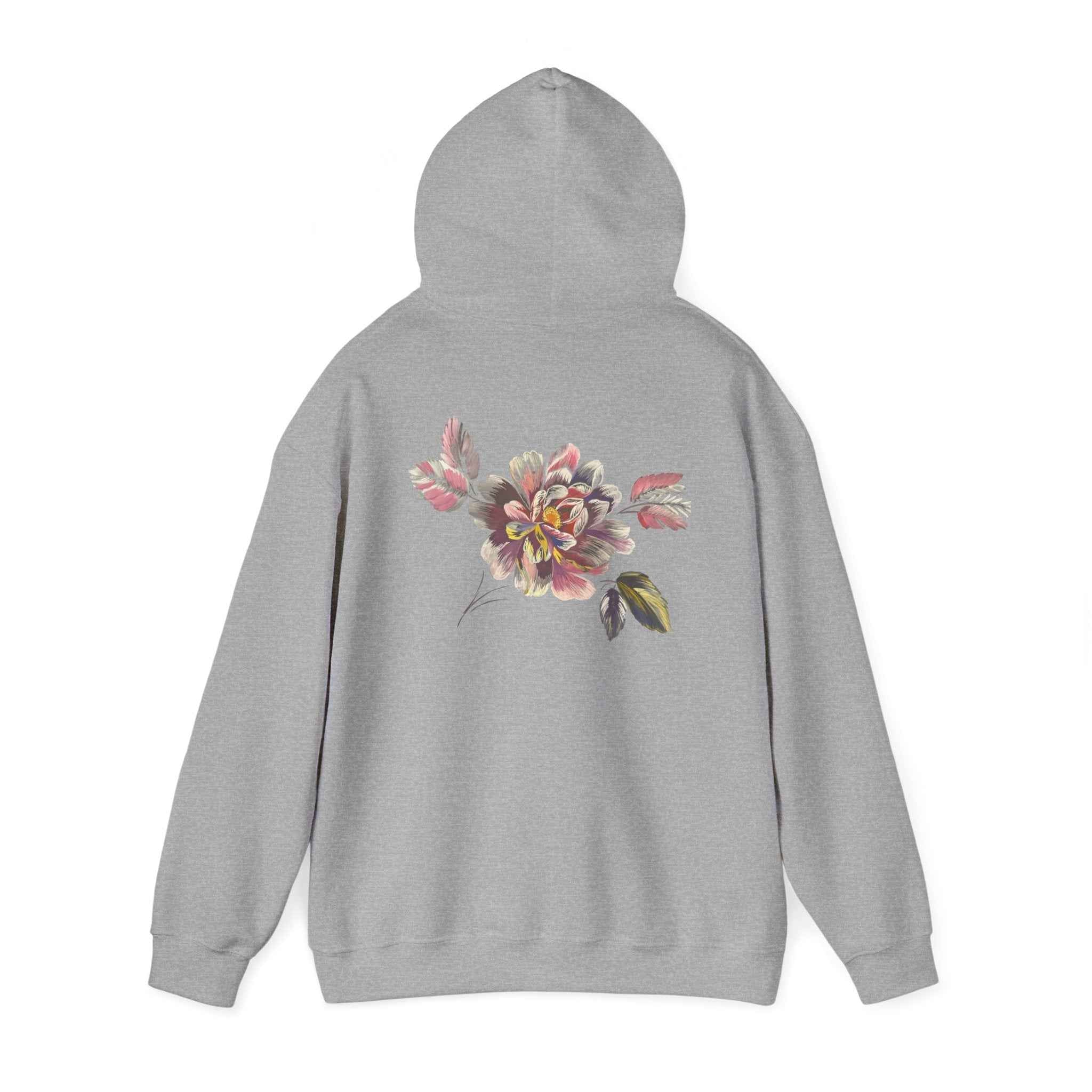 Floral Vintage Rose Hoodie — Watercolor Garden Sweatshirt