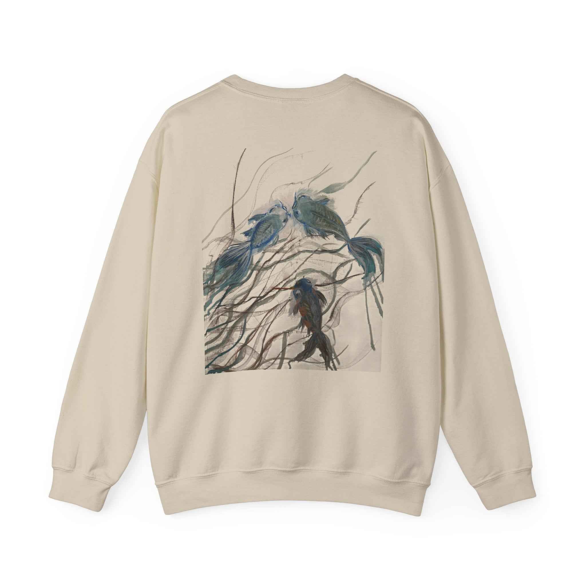 Crewneck Sweatshirt — Surreal Koi Fish Artwork — NL