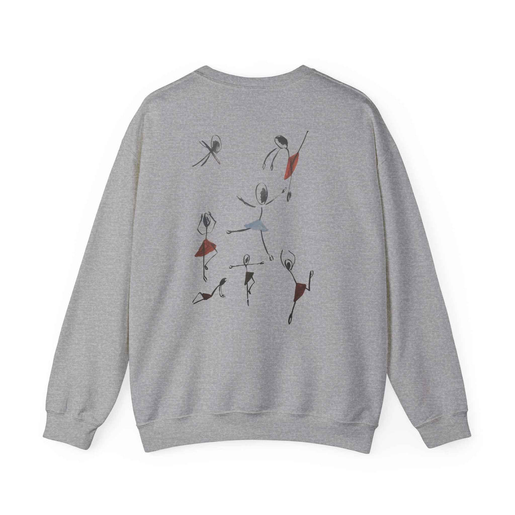 Ballet Dancers Crewneck Sweatshirt — Minimal Sketch Dance Graphic