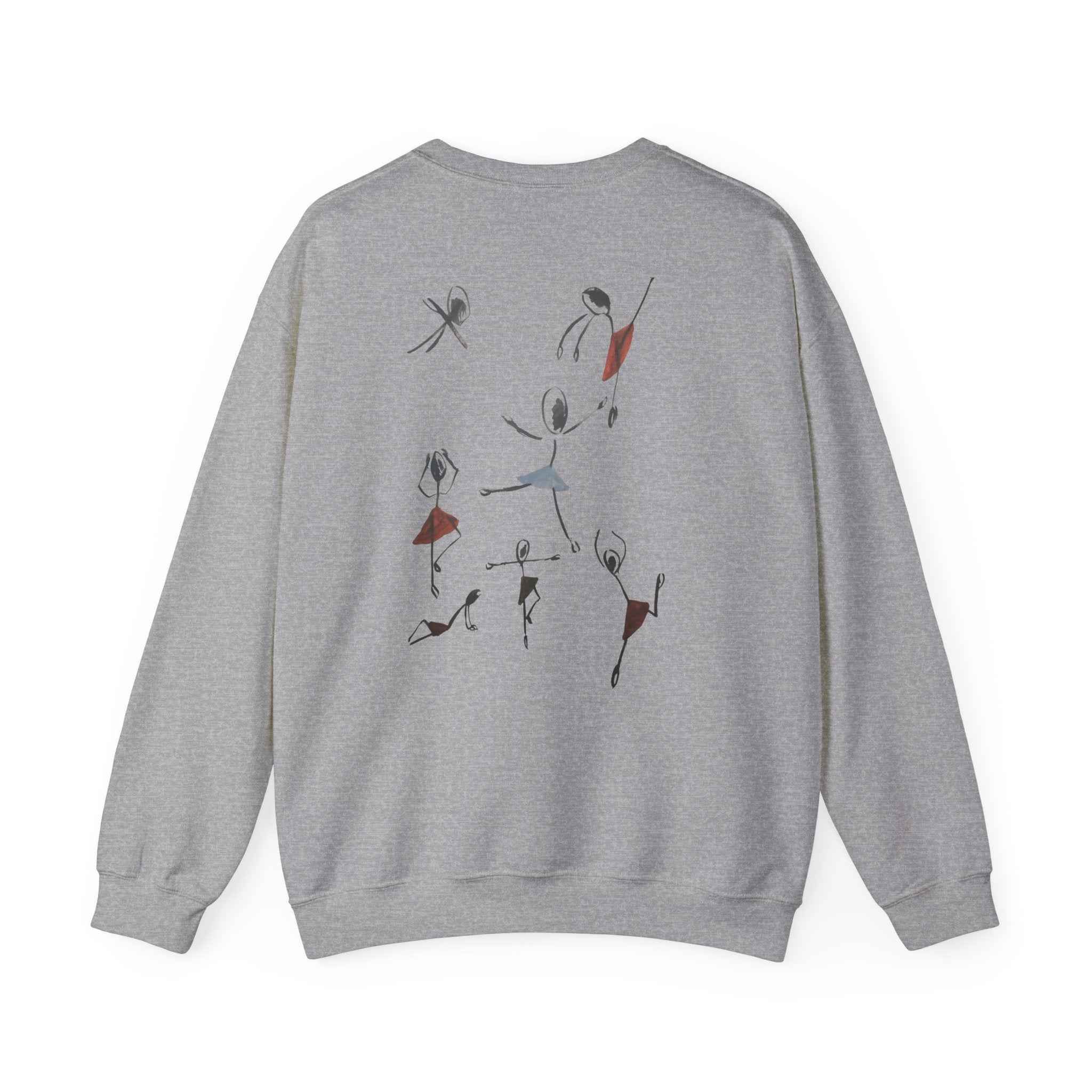 Ballet Dancers Crewneck Sweatshirt — Minimal Sketch Dance Graphic