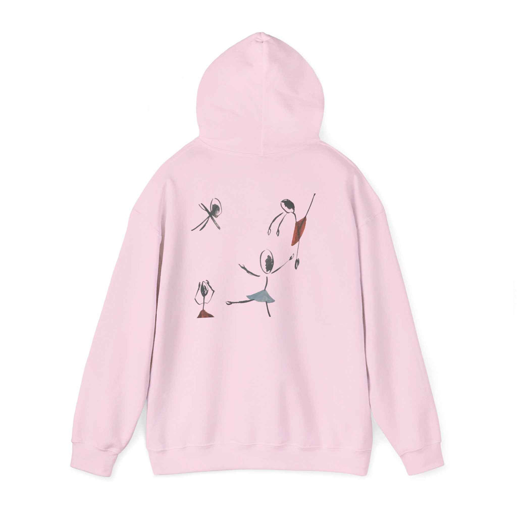 Minimalist Dance Crew Hoodie — Abstract Ballerina Silhouette Graphic
