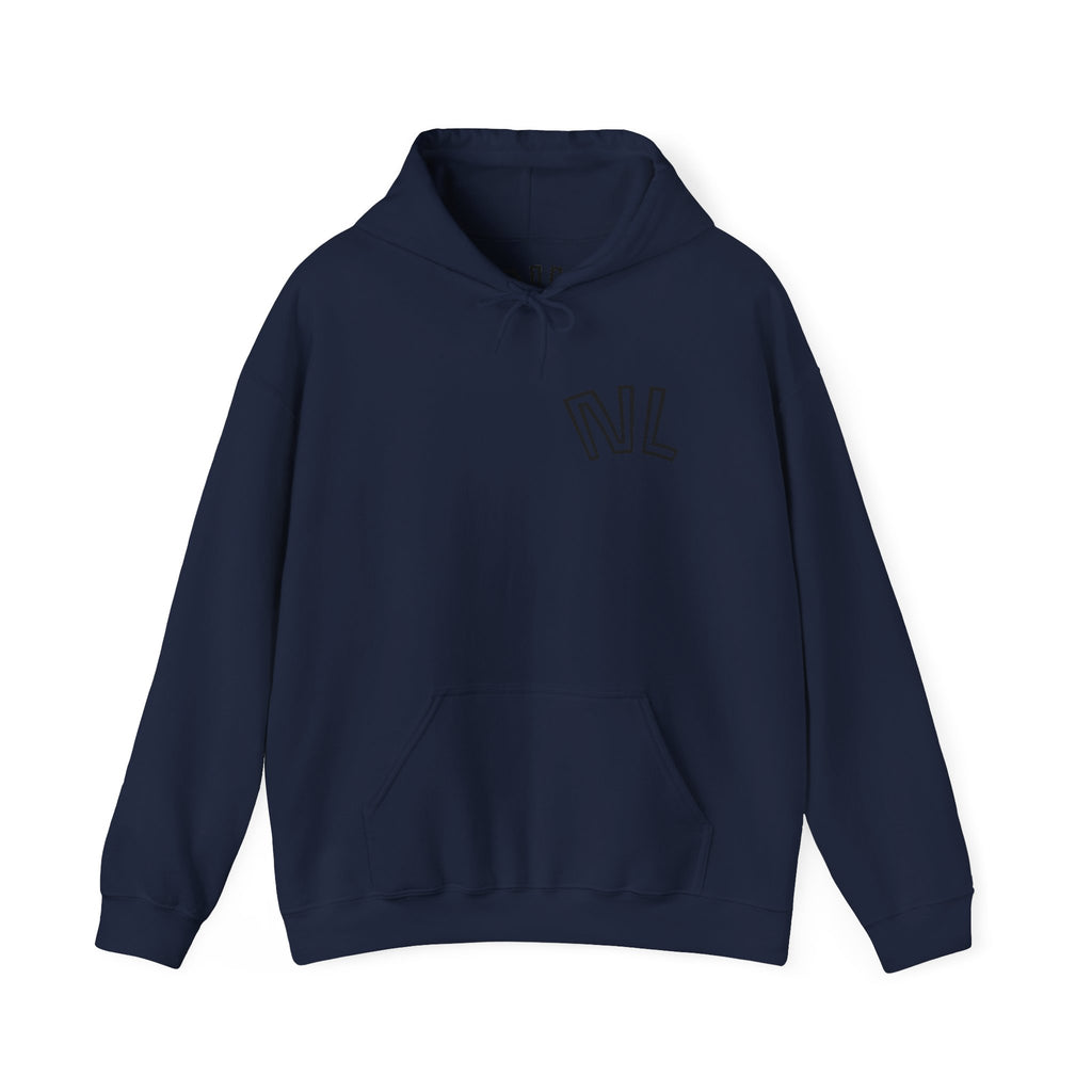 Scenic Ink Nature Hoodie — Minimalistische See- & Berg-Grafik