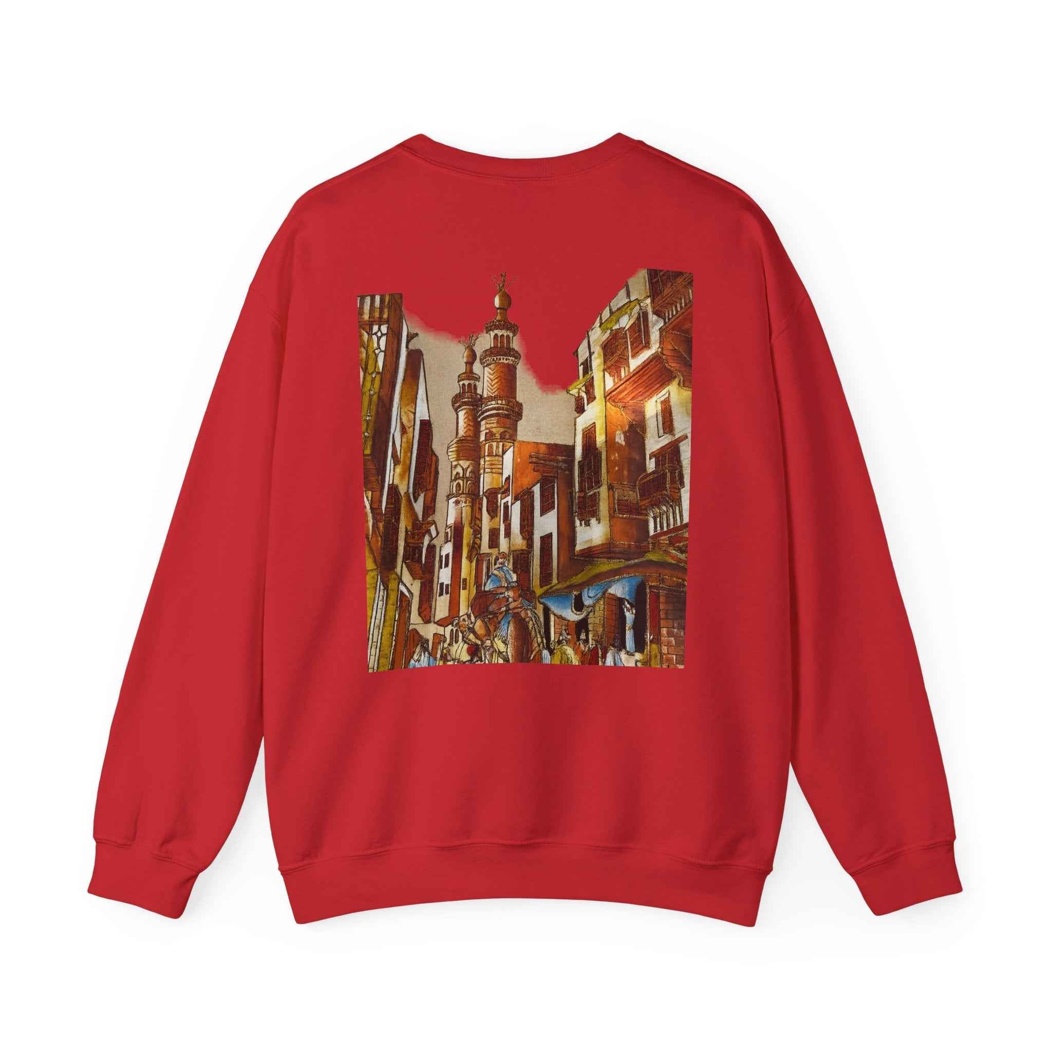 Egyptian Market Street Scene Crewneck Sweatshirt