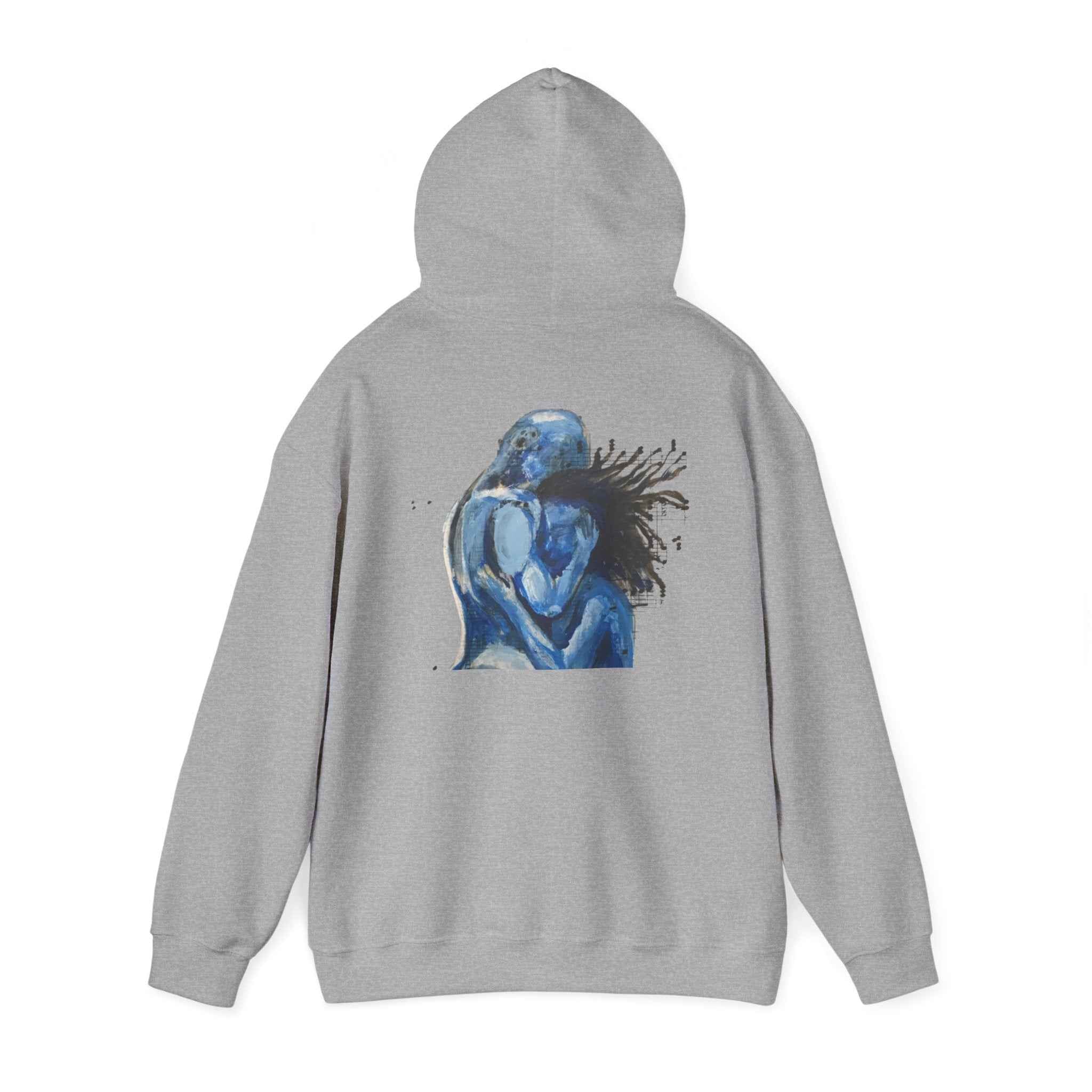 Blue Embrace Art Print - Hoodie Pullover