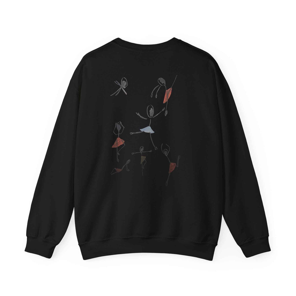 Ballet Dancers Crewneck Sweatshirt — Minimal Sketch Dance Graphic