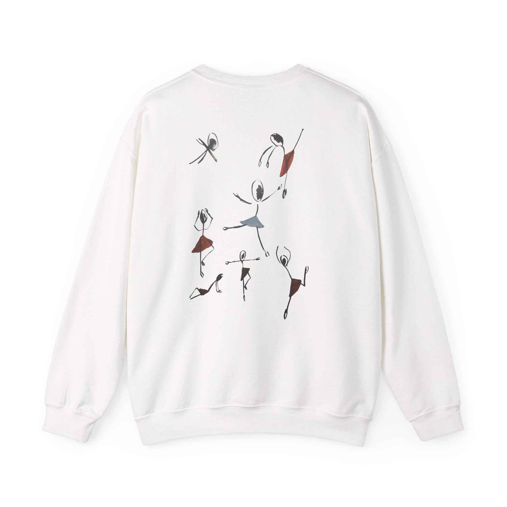 Ballet Dancers Crewneck Sweatshirt — Minimal Sketch Dance Graphic