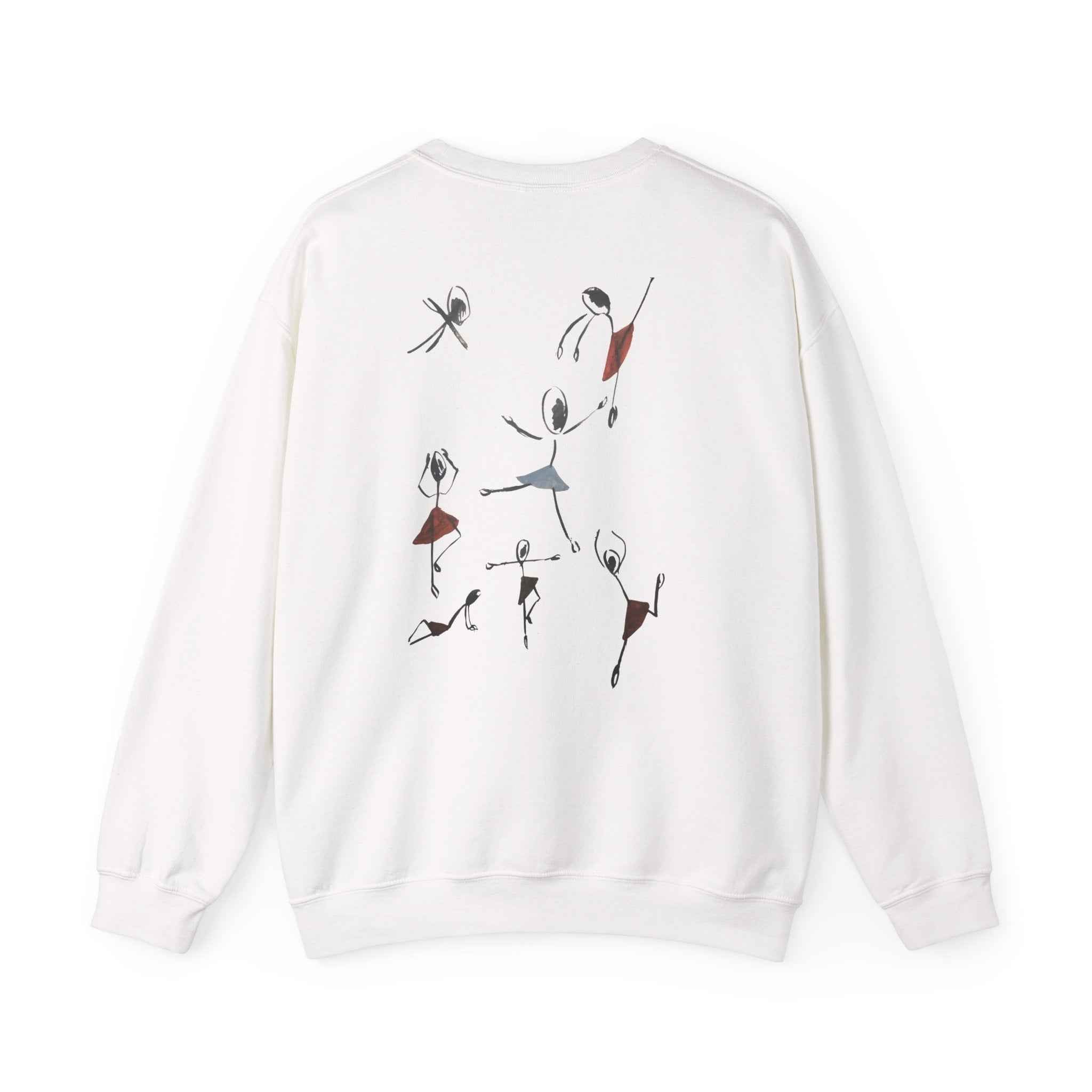 Ballet Dancers Crewneck Sweatshirt — Minimal Sketch Dance Graphic