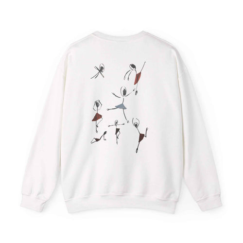 Ballet Dancers Crewneck Sweatshirt — Minimal Sketch Dance Graphic