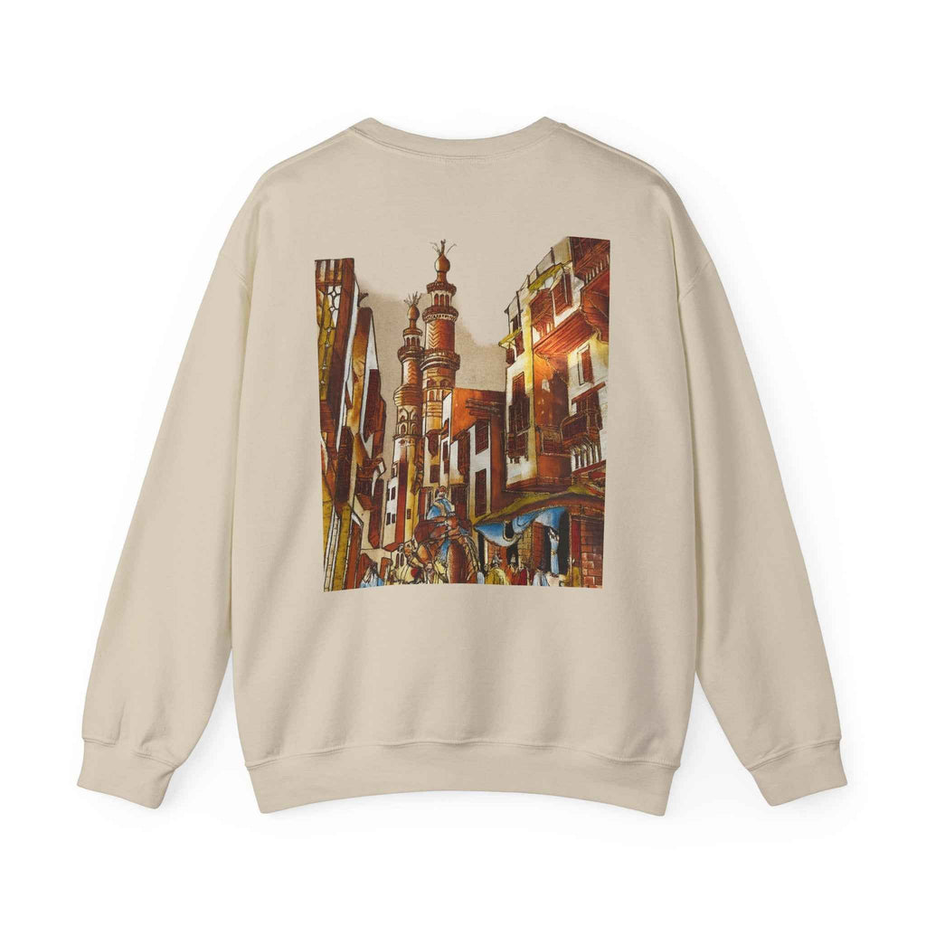 Egyptian Market Street Scene Crewneck Sweatshirt