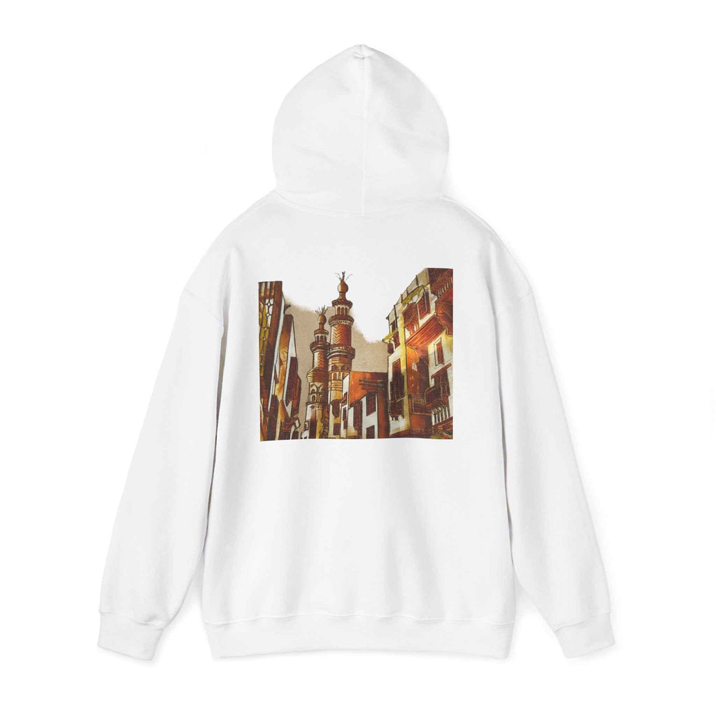Graphic Hoodie — Vintage Egyptian Street Print — NL