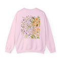 Floral Bouquet Crewneck Sweatshirt — Watercolor Wildflower Back Print