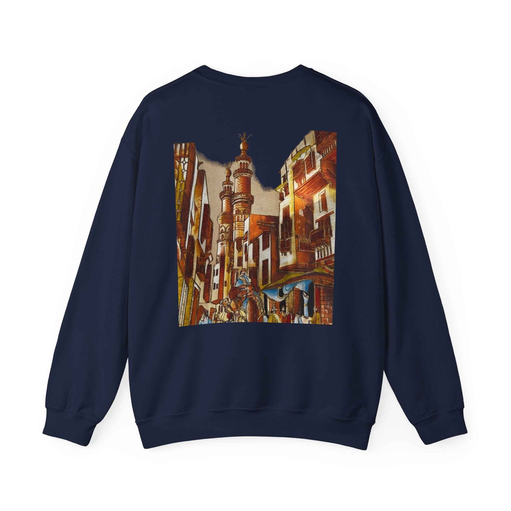 Egyptian Market Street Scene Crewneck Sweatshirt