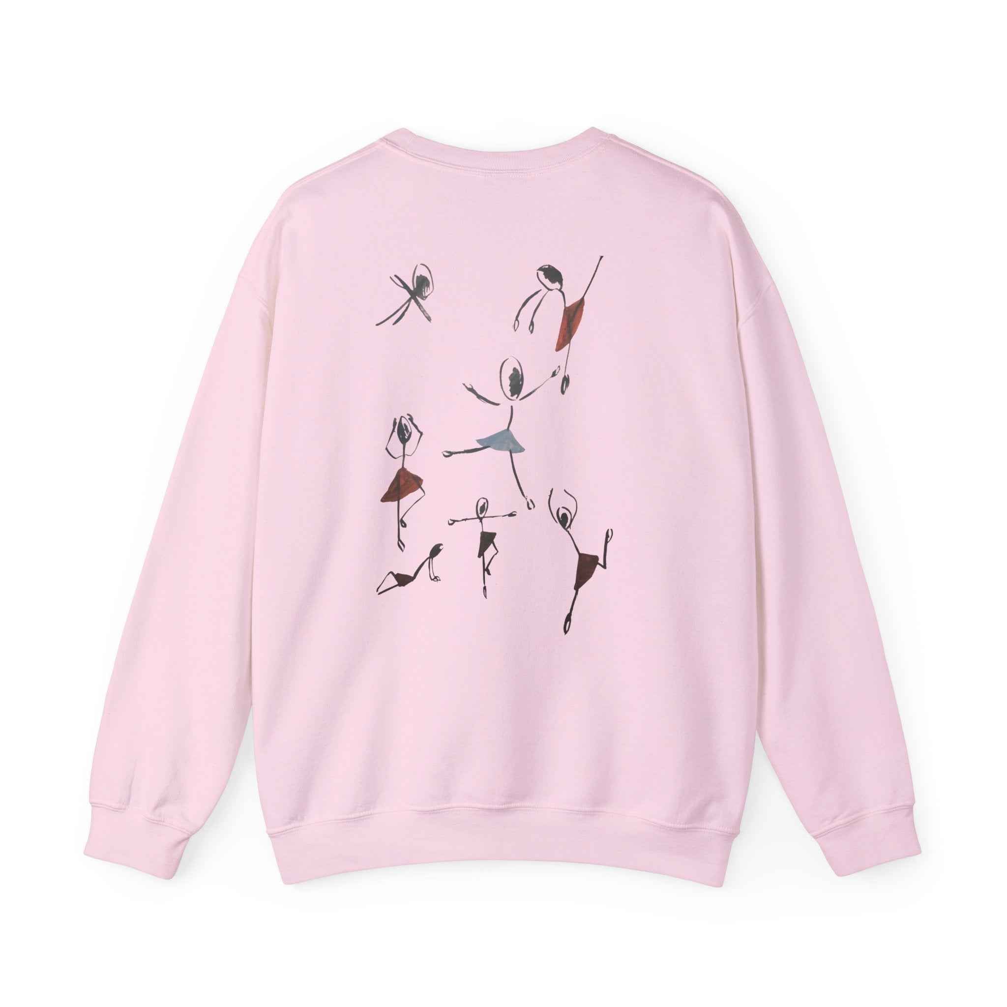 Ballet Dancers Crewneck Sweatshirt — Minimal Sketch Dance Graphic