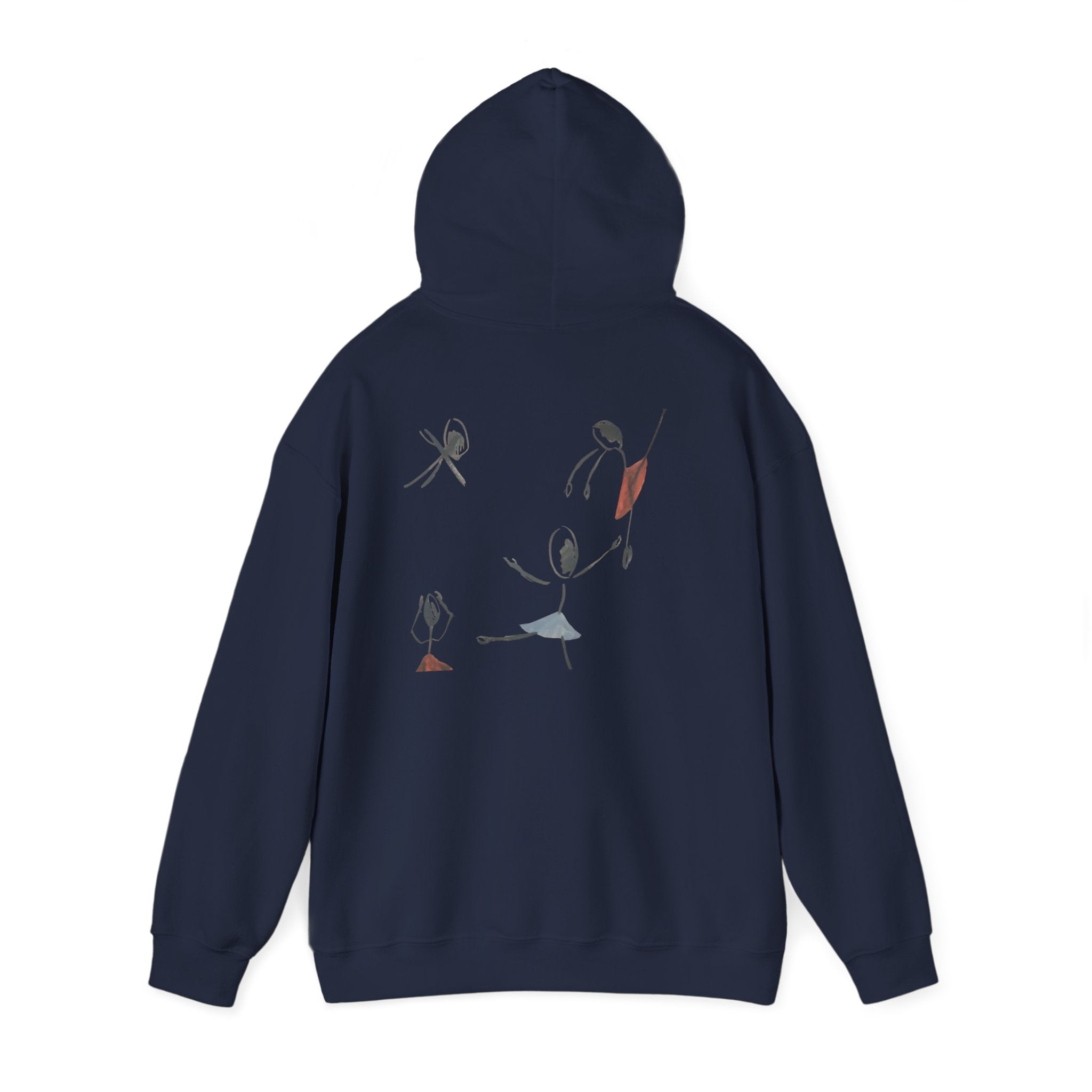 Sweat à Capuche Minimaliste Dance Crew — Motif Silhouette Ballerine Abstraite