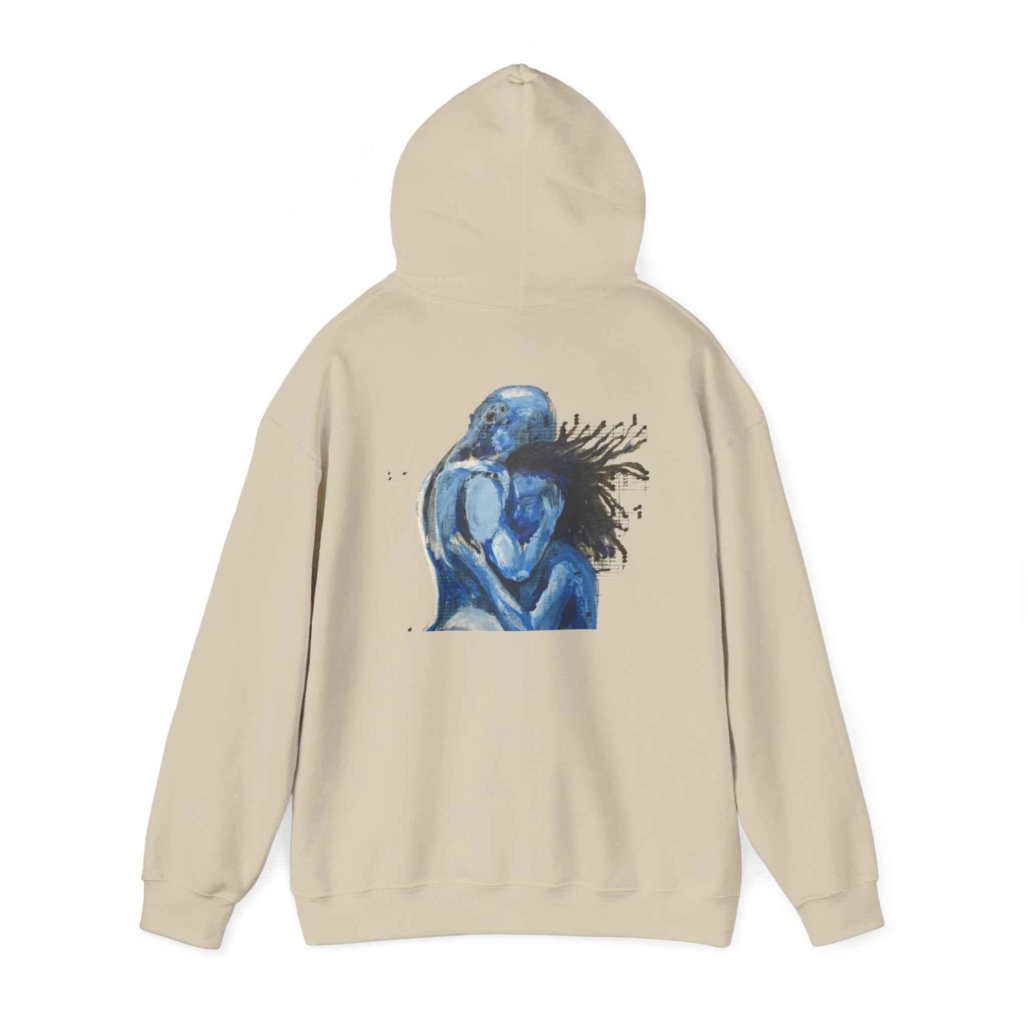 Blue Embrace Art Print - Hoodie Pullover