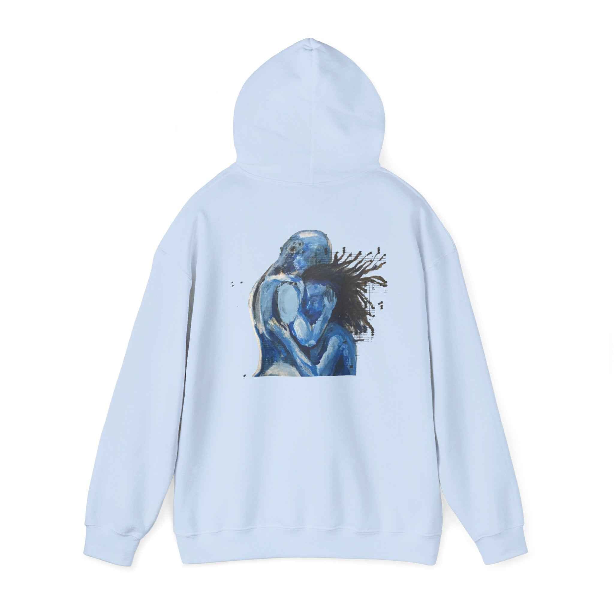 Blue Embrace Art Print - Hoodie Pullover