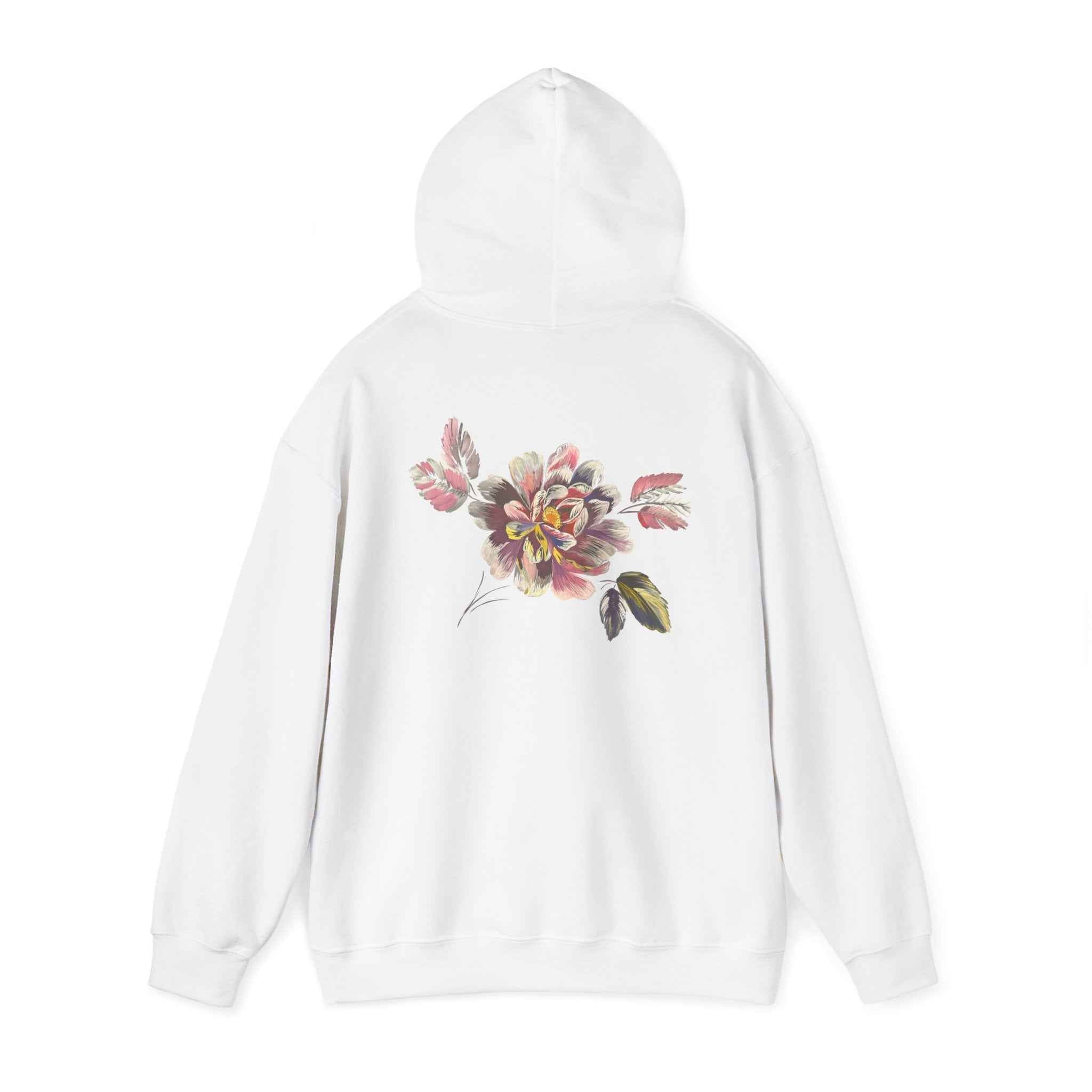Floral Vintage Rose Hoodie — Watercolor Garden Sweatshirt