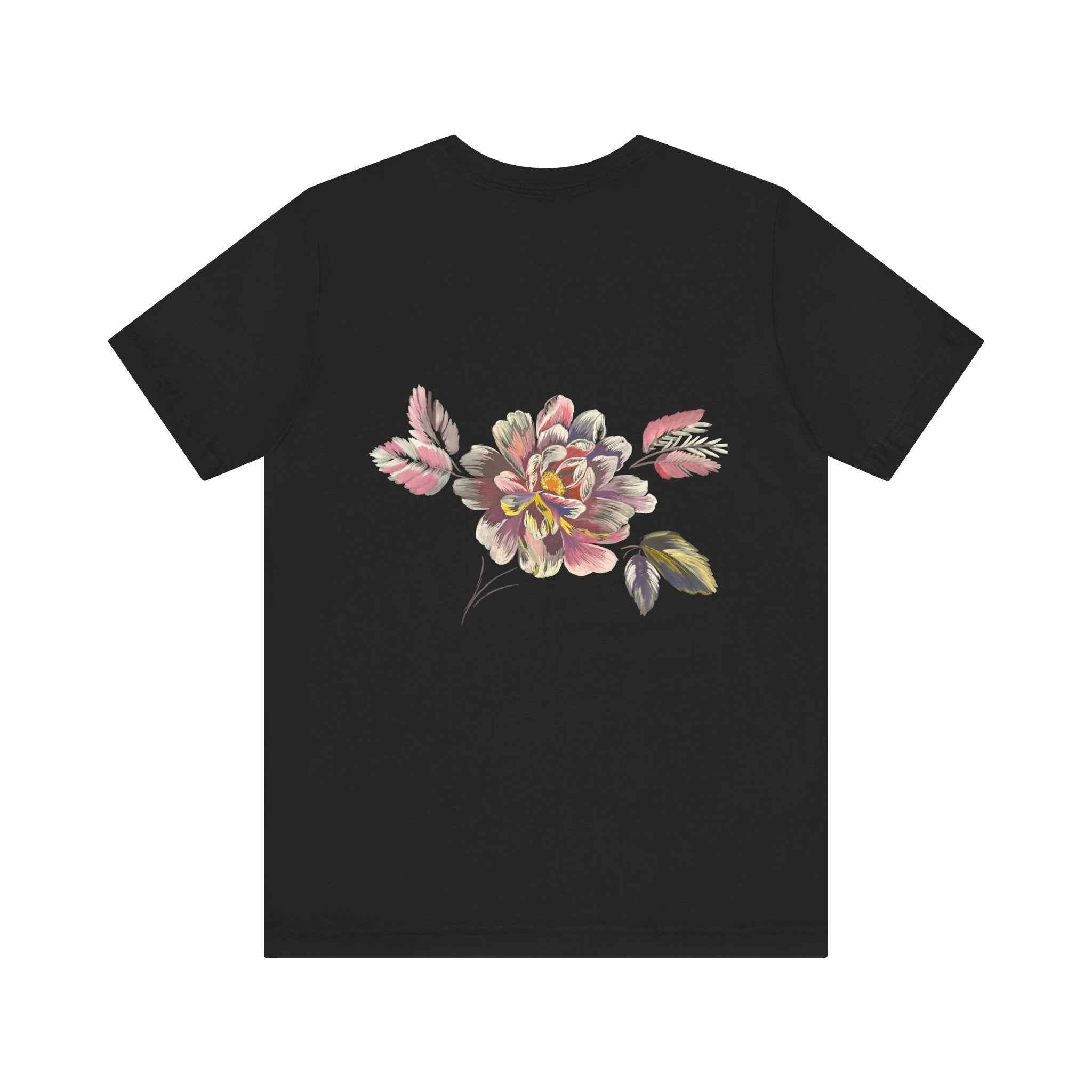 Floral Backprint Tee — Vintage Watercolor Peony T‑Shirt