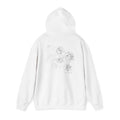 Floral Sketch Hoodie — Minimal Rose Back Print with Chest Logo — NL