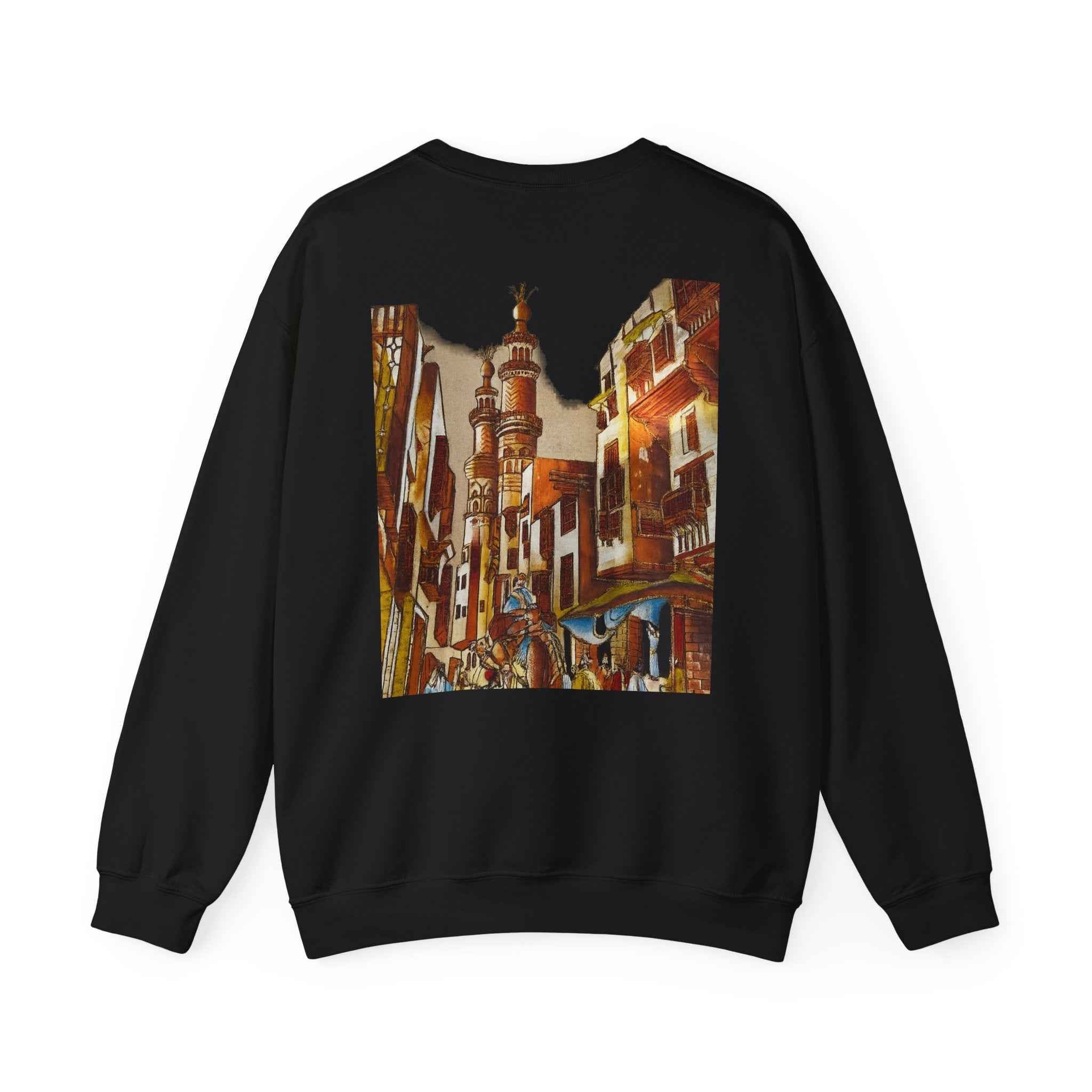 Egyptian Market Street Scene Crewneck Sweatshirt