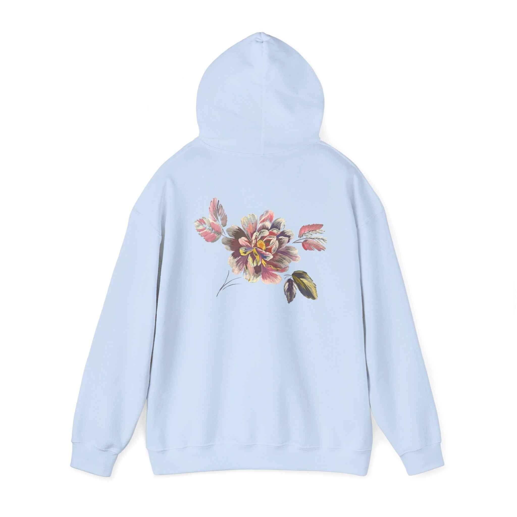 Floral Vintage Rose Hoodie — Watercolor Garden Sweatshirt