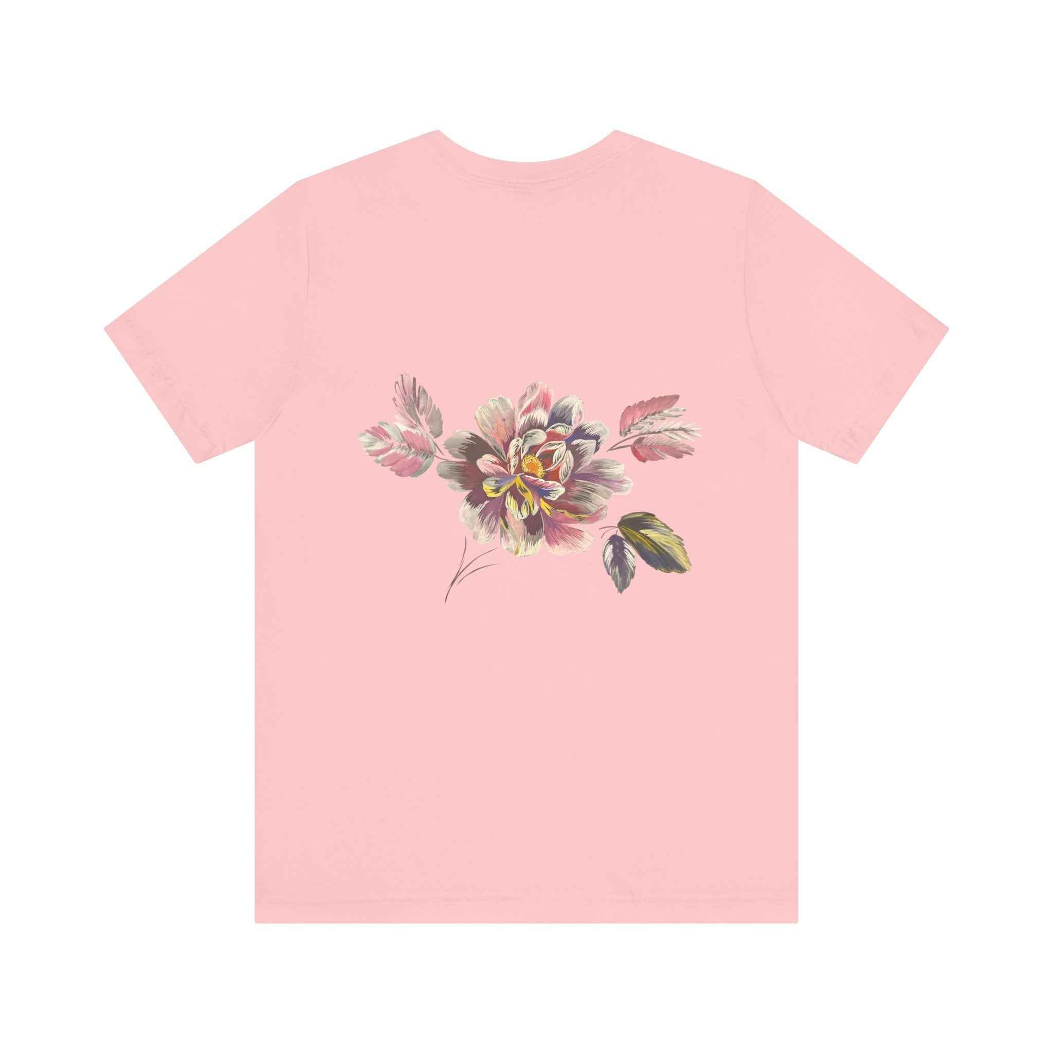 Floral Backprint Tee — Vintage Watercolor Peony T‑Shirt