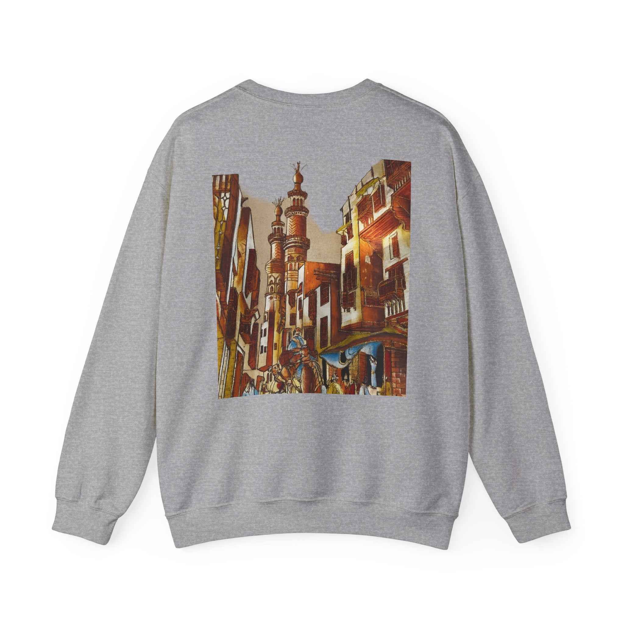 Egyptian Market Street Scene Crewneck Sweatshirt