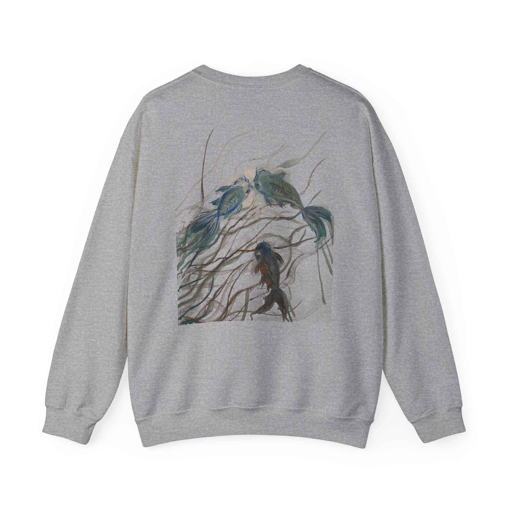 Crewneck Sweatshirt — Surreal Koi Fish Artwork — NL