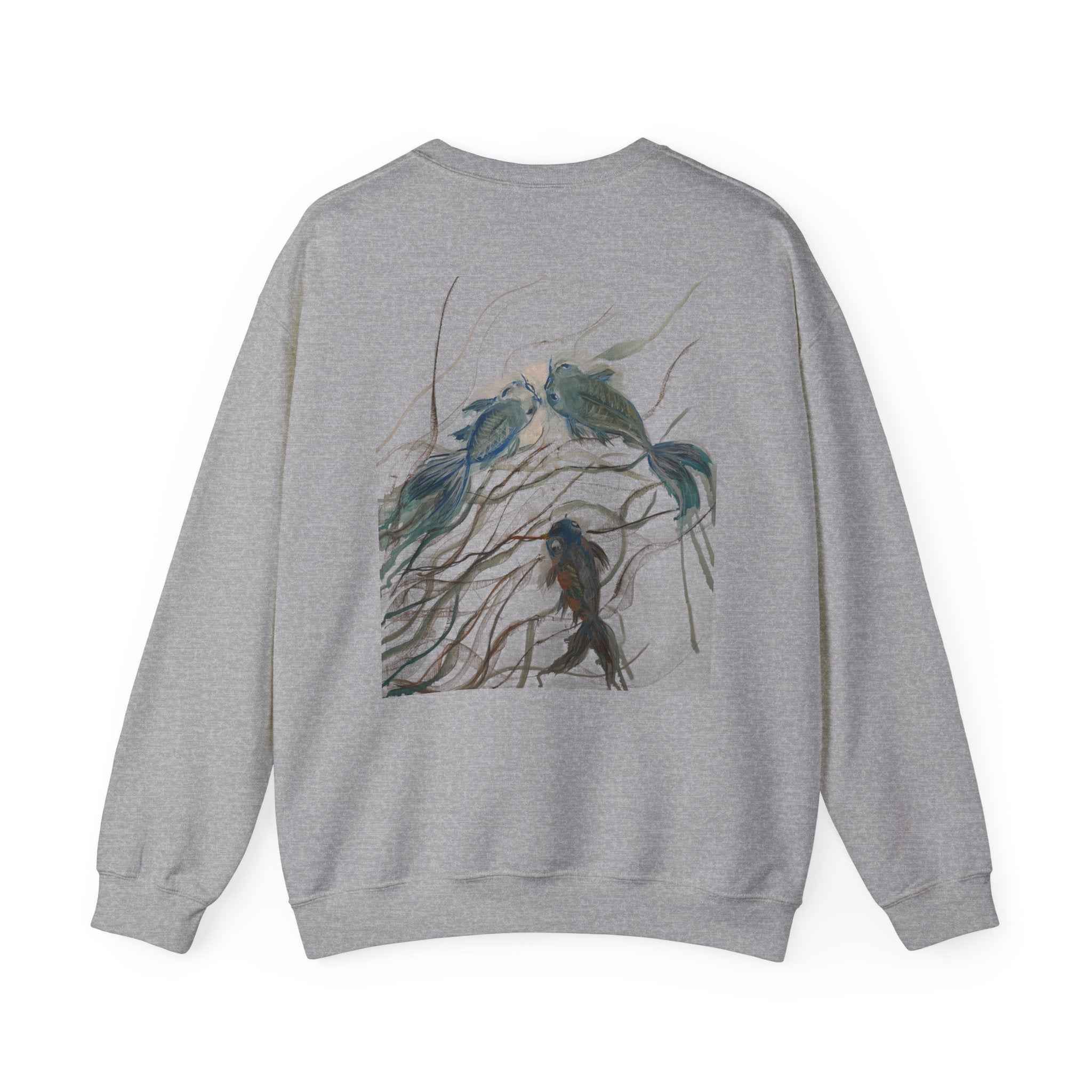 Crewneck Sweatshirt — Surreal Koi Fish Artwork — NL