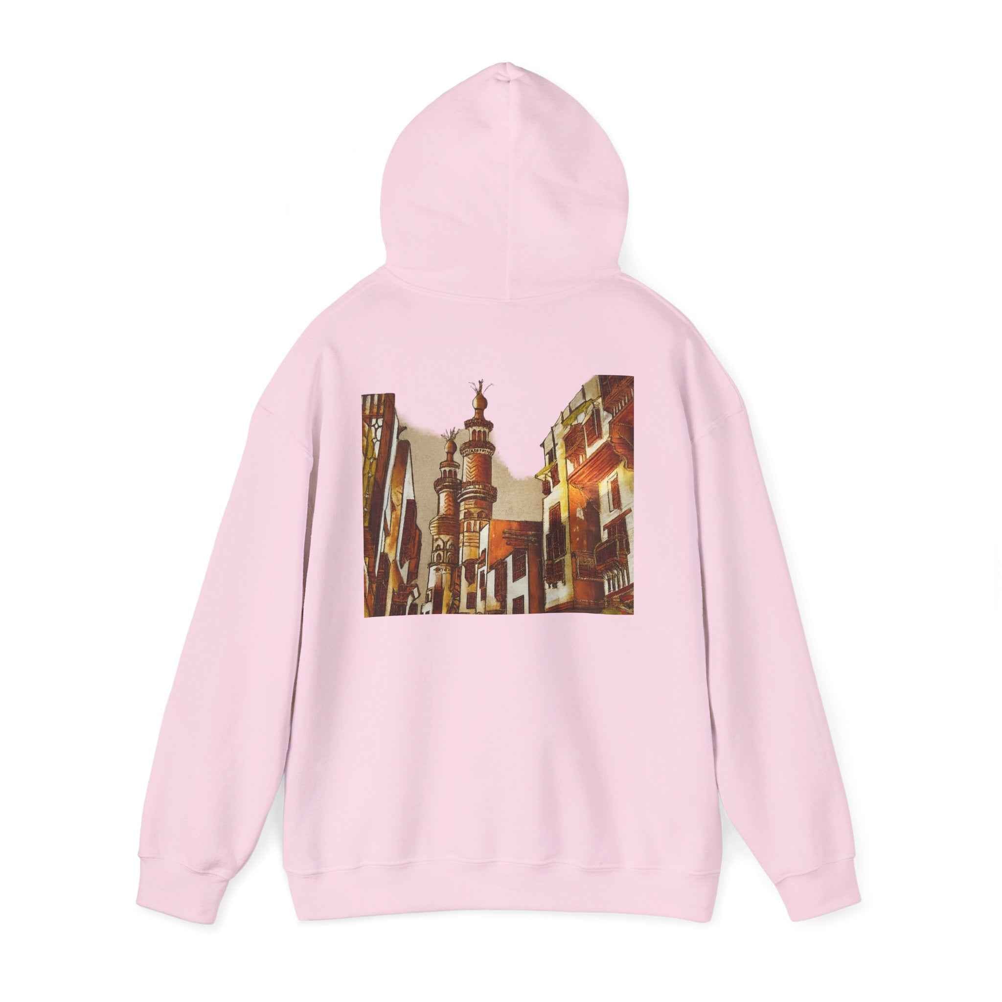 Graphic Hoodie — Vintage Egyptian Street Print — NL