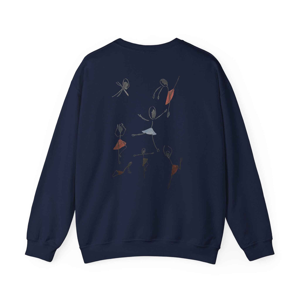 Ballet Dancers Crewneck Sweatshirt — Minimal Sketch Dance Graphic