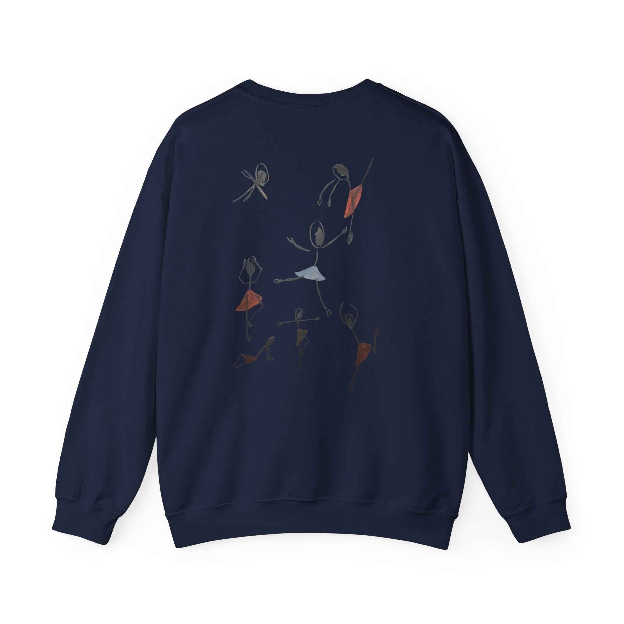 Ballet Dancers Crewneck Sweatshirt — Minimal Sketch Dance Graphic