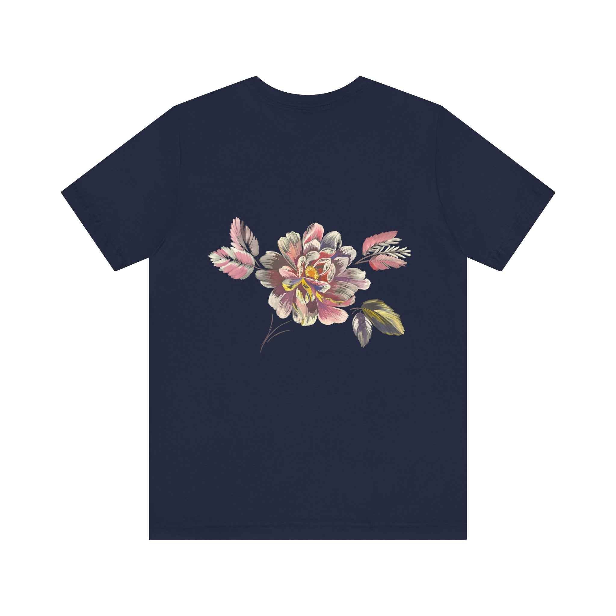 Floral Backprint Tee — Vintage Watercolor Peony T‑Shirt