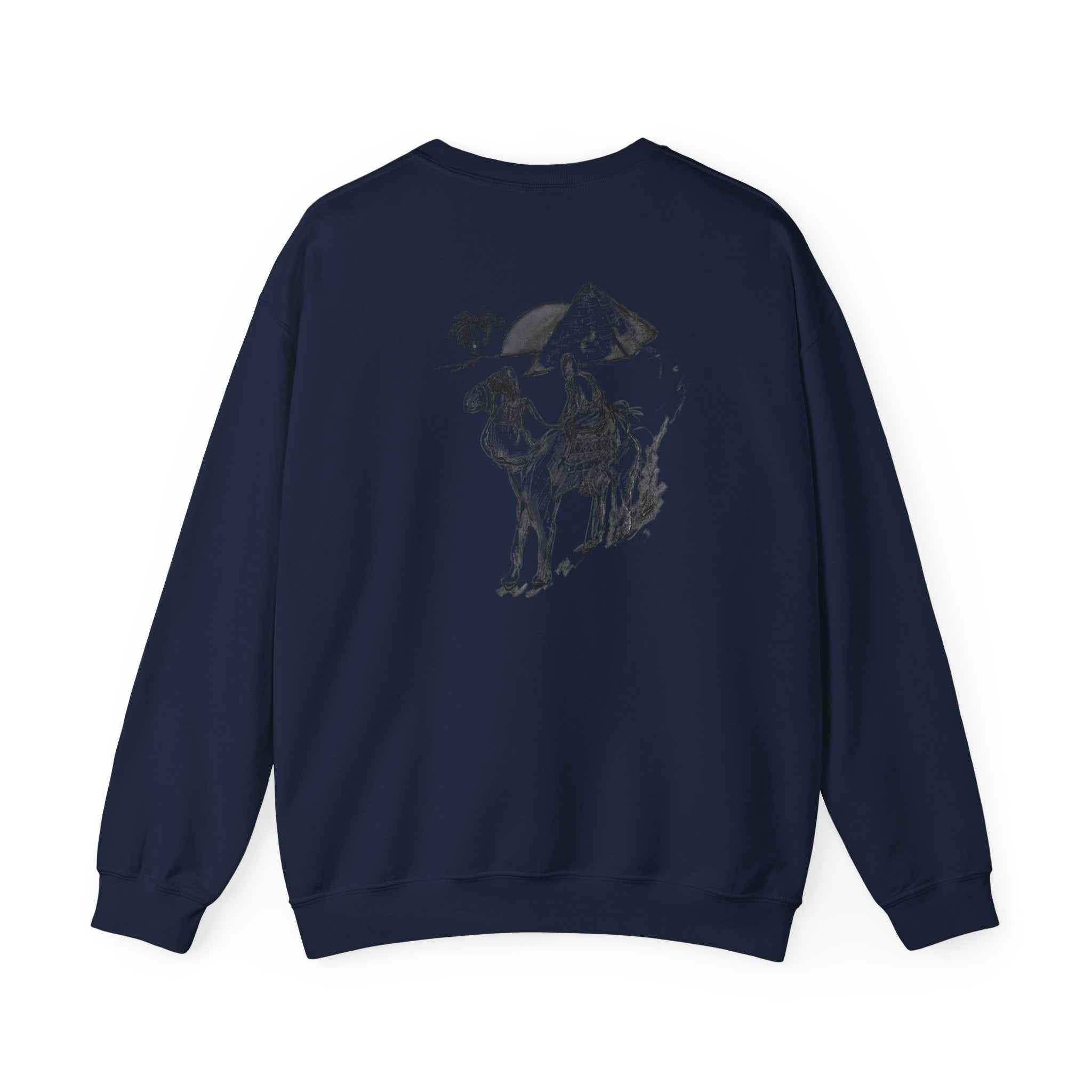 Camel & Pyramid Crewneck Sweatshirt – Desert Sketch Graphic Crew